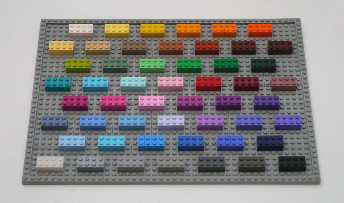 collection couleurs briques Lego