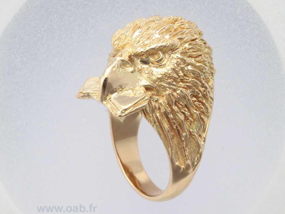 création bague aigle et billets