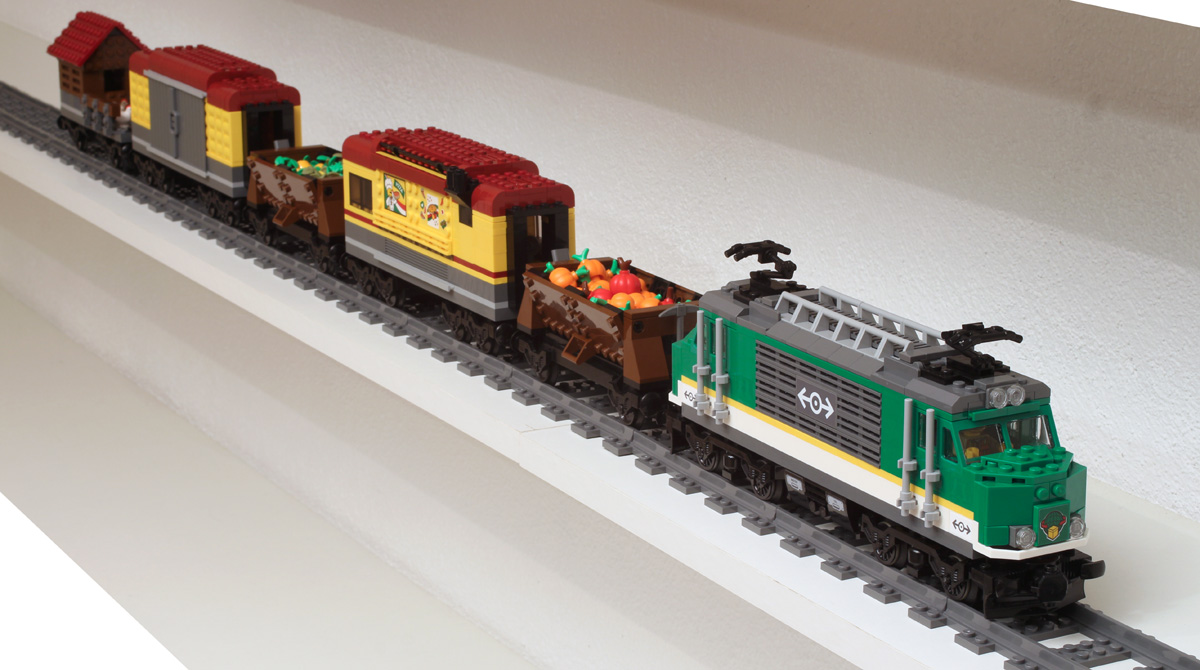 train Lego et wagon pizza