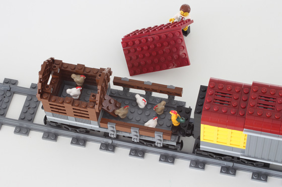 wagon poulailler Lego