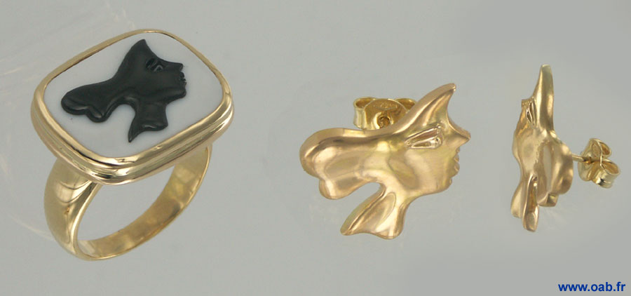 bague et boucles d'oreilles Circ&eacute;
