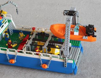 mise à l'eau du bateau orange 2