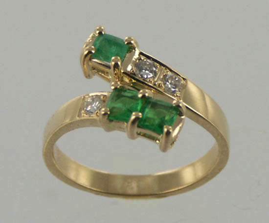 nouvelle bague émeraudes et diamants