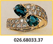 bague or saphirs et diamants