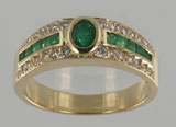 bague émeraudes et diamants