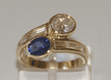 bague saphir et diamants
