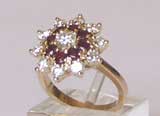 bague diamants et rubis