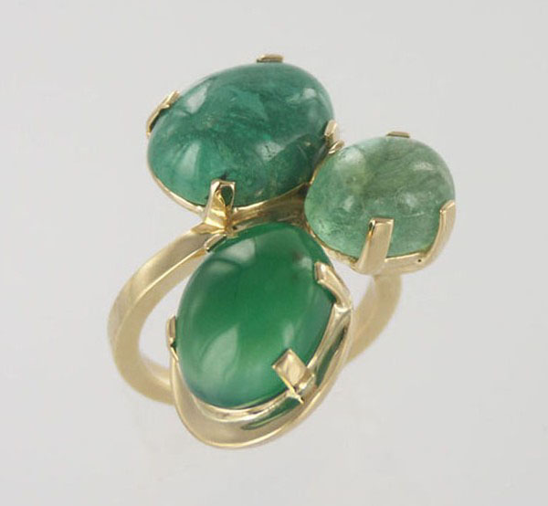 création bague pierres client