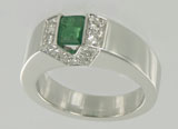 bague émaraude et diamants