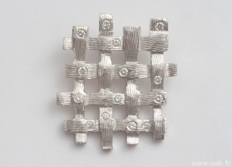 pendentif "cagette" or et diamants