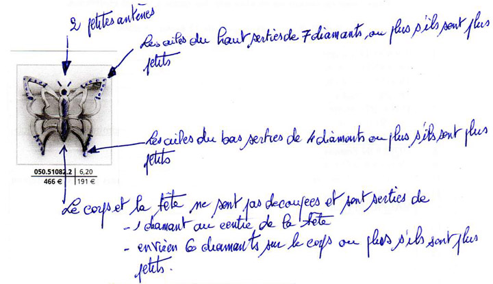 dessin bijou papillon
