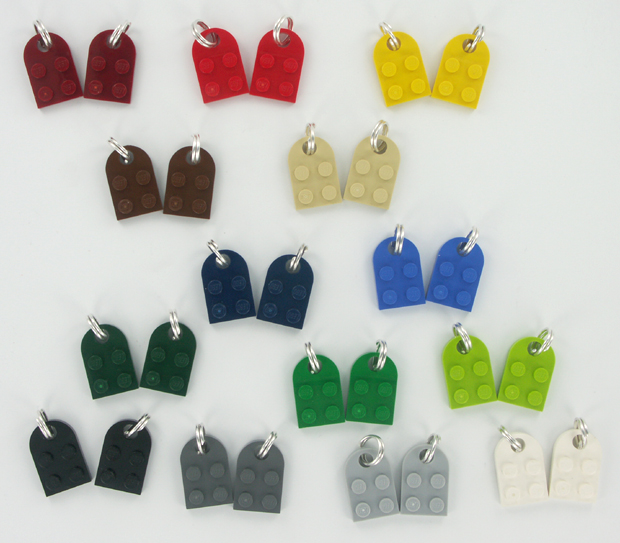 pendentifs briques multicolores
