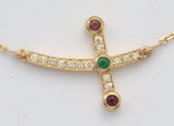 collier croix incurvée