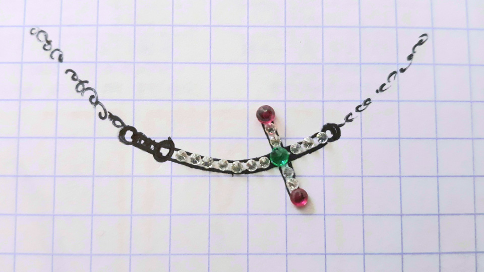 dessin collier croix