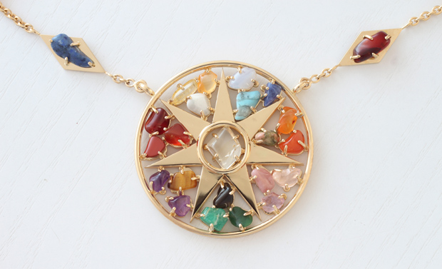 création pendentif pierres fines