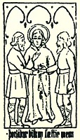 Saint Thorlac réconciliant les gens
