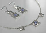 bijoux or blanc, tanzanites et diamants