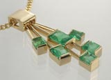 pendentif émeraudes
