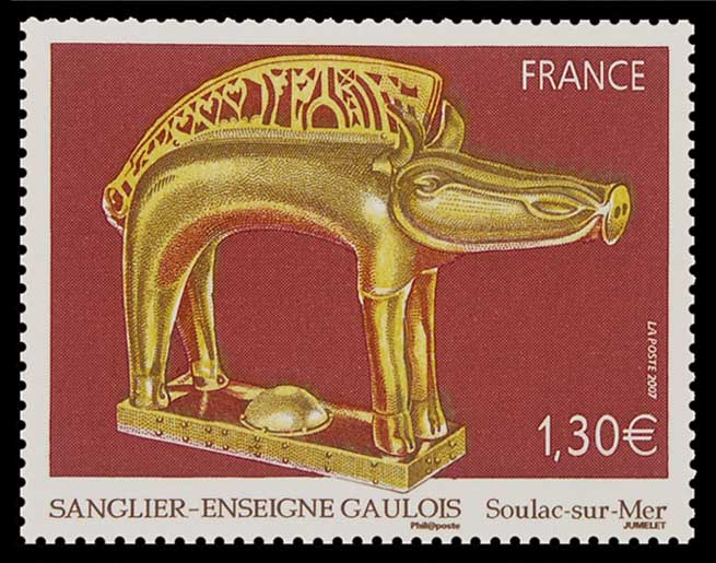 timbre sanglier gaulois