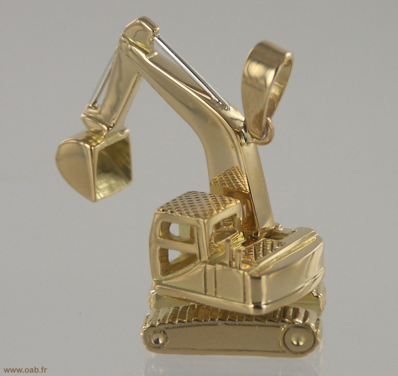 Pendentif pelle mécanique